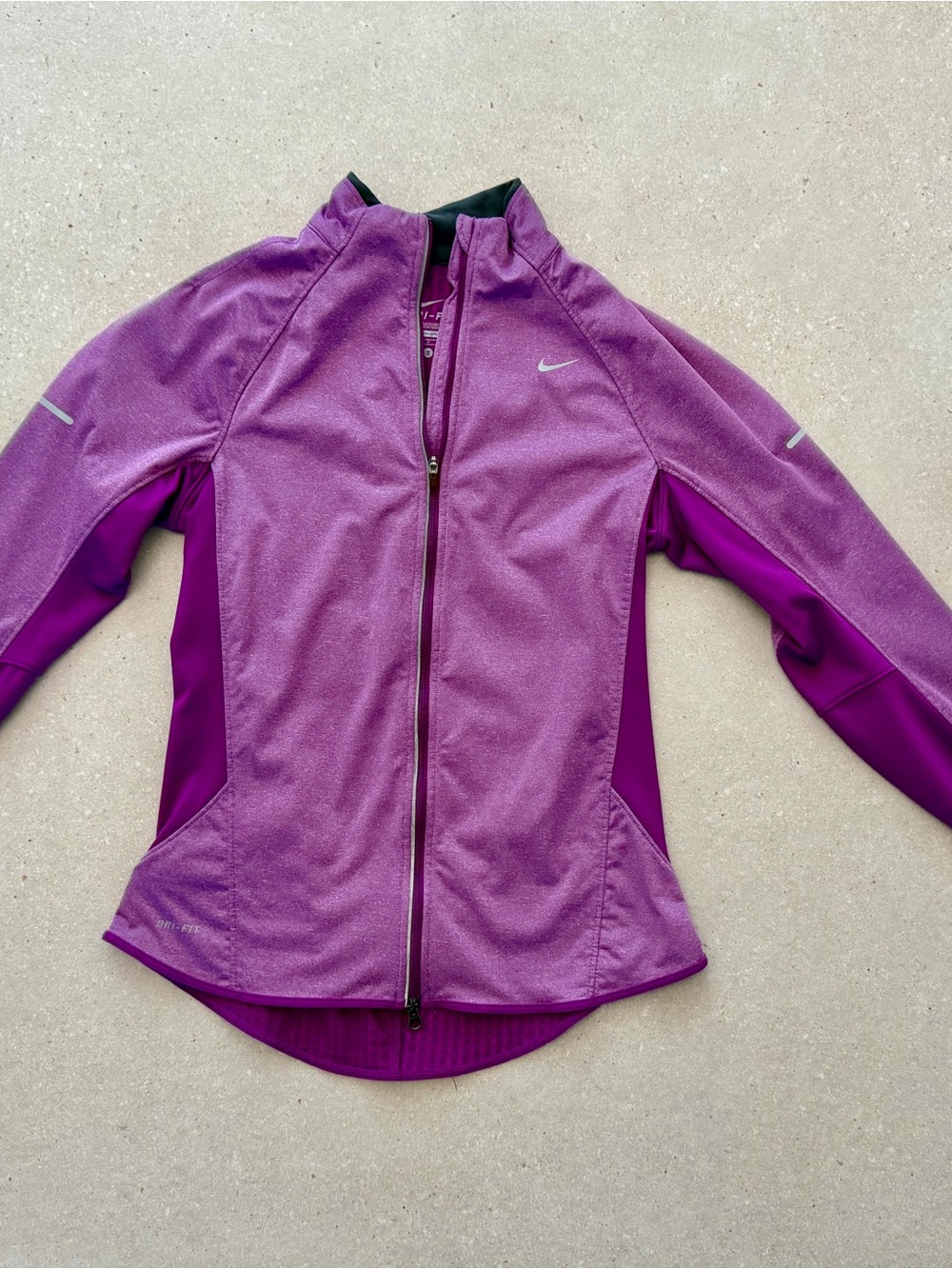 Nike Women’s Purple Full-Zip Bomber Style Running Jacket